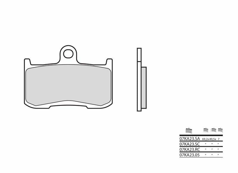 BREMBO Street Carbon Keramik Bremsbeläge - 07KA2305