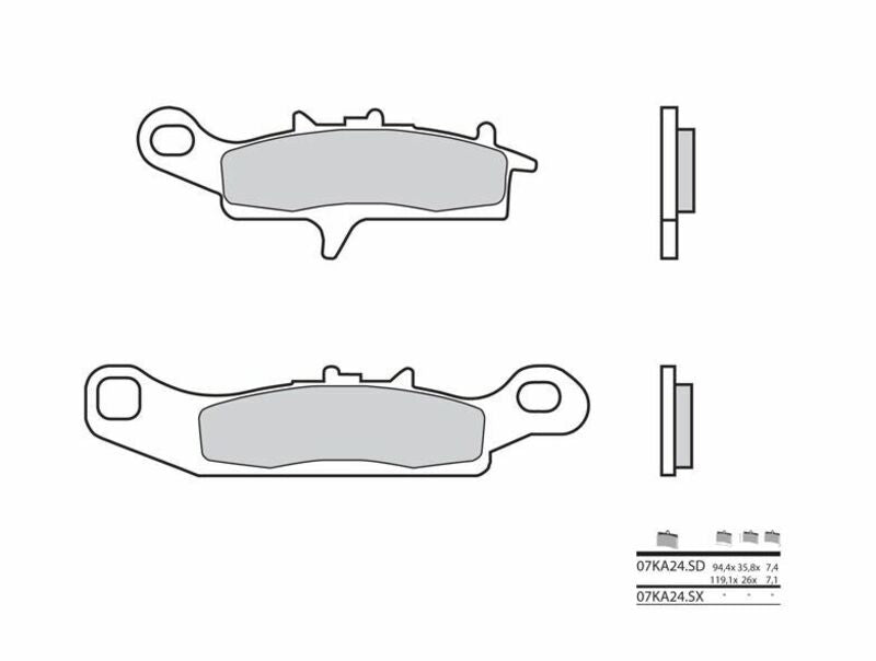 BREMBO Off-Road Sintermetall Bremsbeläge - 07KA24SD