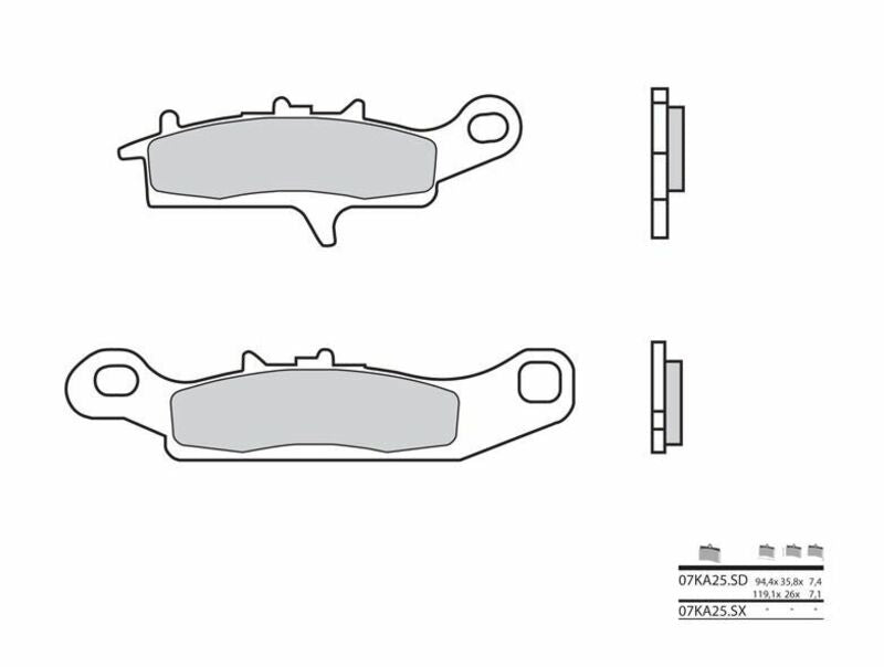 BREMBO Off-Road Sintermetall Bremsbeläge - 07KA25SX