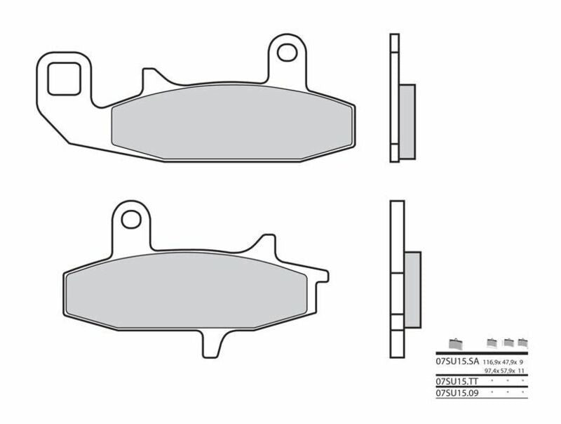 BREMBO Street Carbon Keramik Bremsbeläge - 07SU1509
