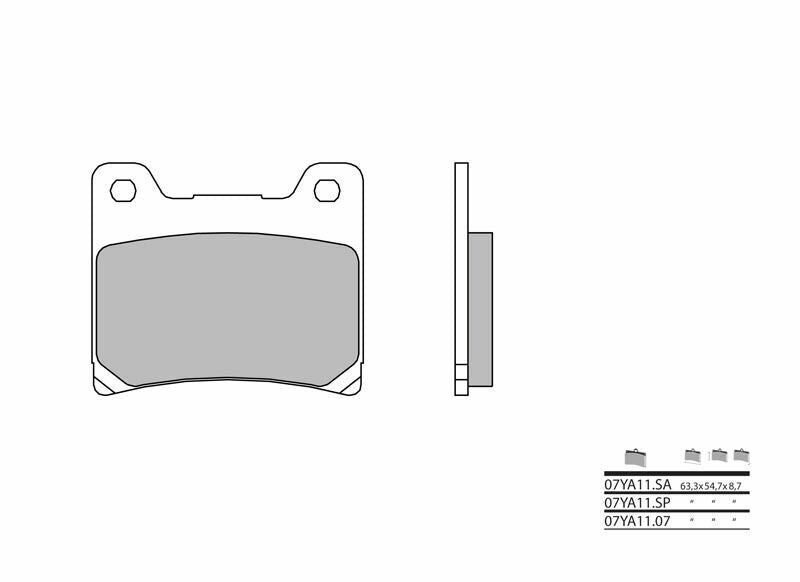 BREMBO Street Carbon Keramik Bremsbeläge - 07YA1107