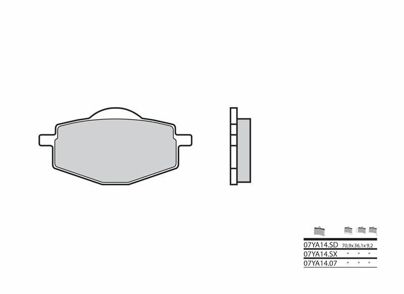 BREMBO Off-Road Sintermetall Bremsbeläge - 07YA14SX