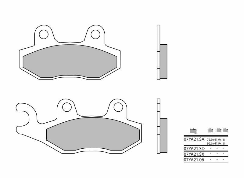 BREMBO Street Carbon Keramik Bremsbeläge - 07YA2106