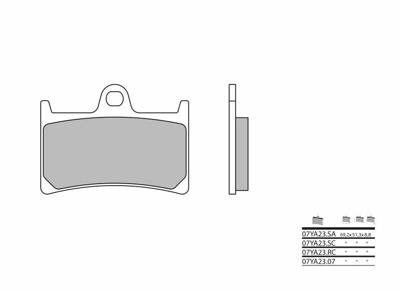 BREMBO Competition Carbon Keramik Bremsbeläge - 07YA23RC