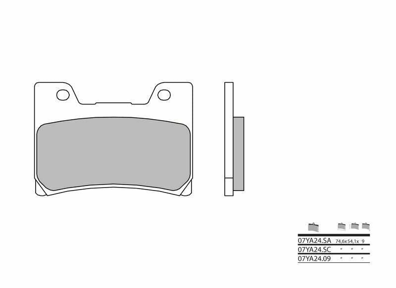 BREMBO Street Sintermetall Bremsbeläge - 07YA24SA