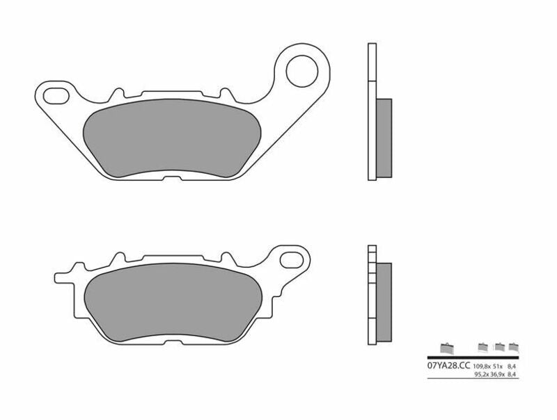 BREMBO Street Carbon Keramik Bremsbeläge - 07YA28CC