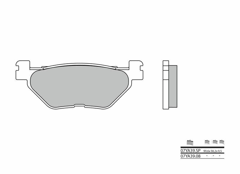 BREMBO Street Sintermetall Bremsbeläge - 07YA39SP