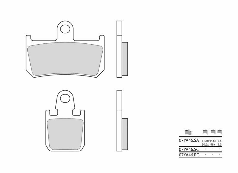 BREMBO Competition Carbon Keramik Bremsbeläge - 07YA46RC