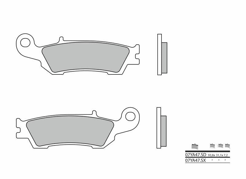 BREMBO Off-Road Sintermetall Bremsbeläge - 07YA47SX
