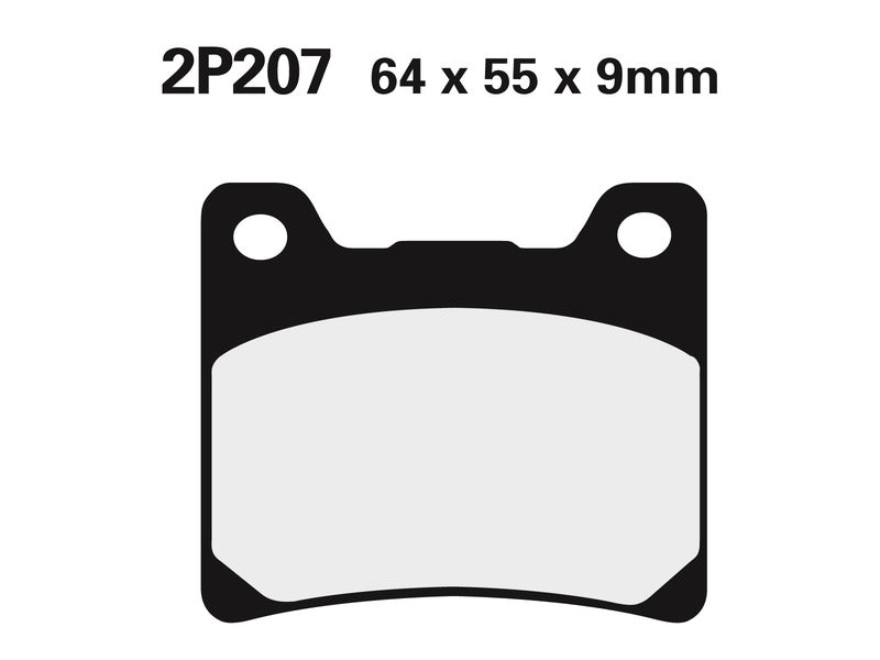 NISSIN Street Halbmetallische Bremsbeläge - 2P-207NS