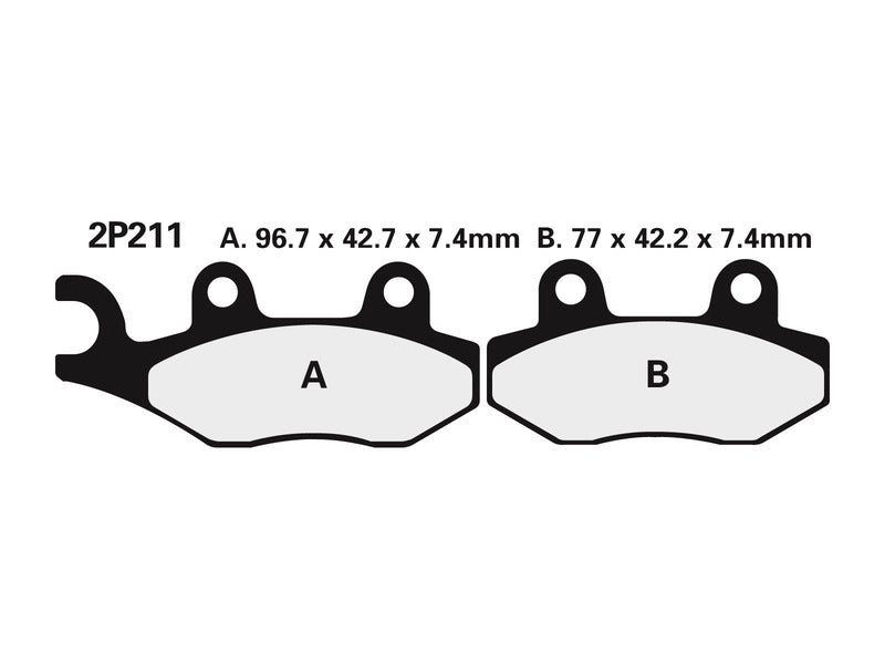 NISSIN Street Halbmetallische Bremsbeläge - 2P-211NS