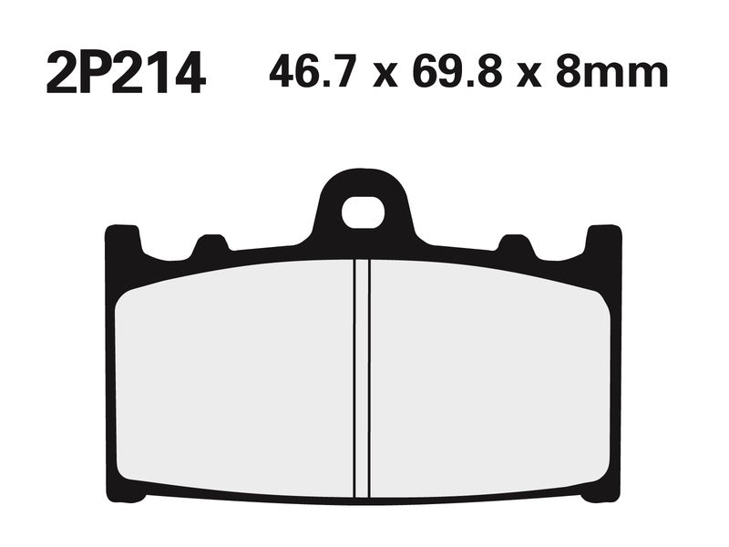 NISSIN Street Halbmetallische Bremsbeläge - 2P-214NS