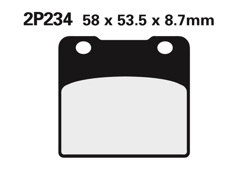 NISSIN Street Halbmetallische Bremsbeläge - 2P-234NS