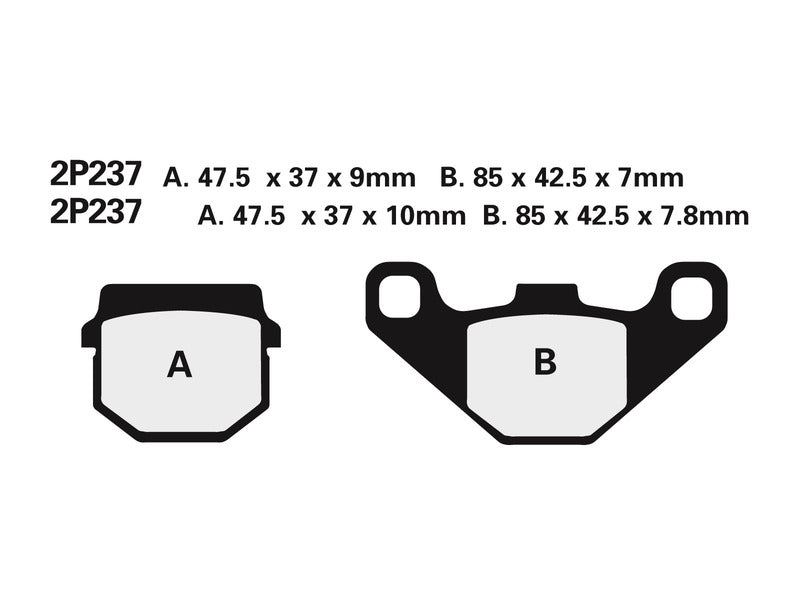 NISSIN Off-Road Halbmetallische Bremsbeläge - 2P-237GS