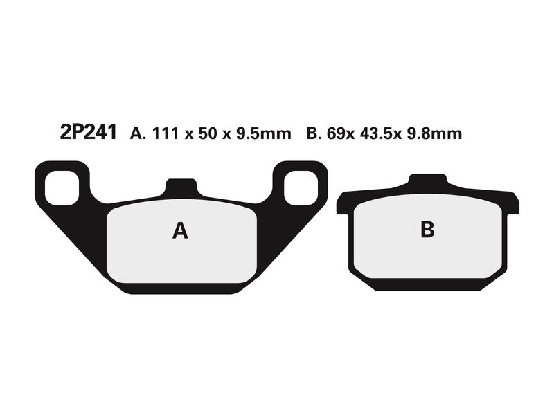 NISSIN Street Halbmetallische Bremsbeläge - 2P-241NS