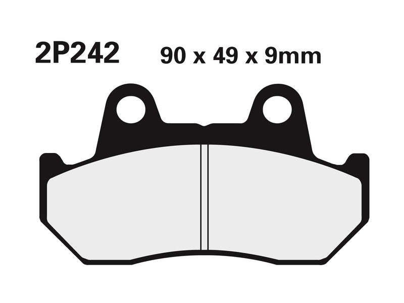 NISSIN Street Halbmetallische Bremsbeläge - 2P-242NS