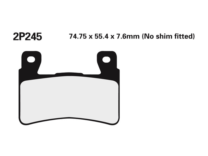 NISSIN Street Halbmetallische Bremsbeläge - 2P-245NS