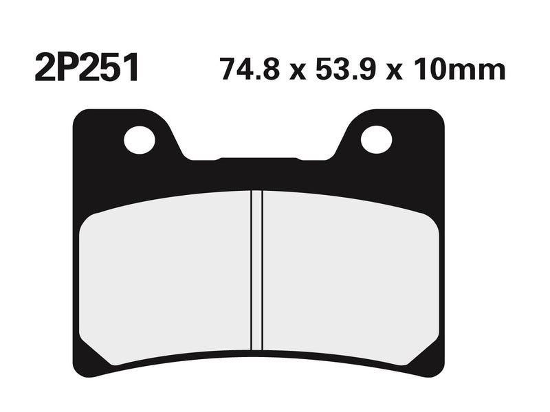 NISSIN Street Halbmetallische Bremsbeläge - 2P-251NS