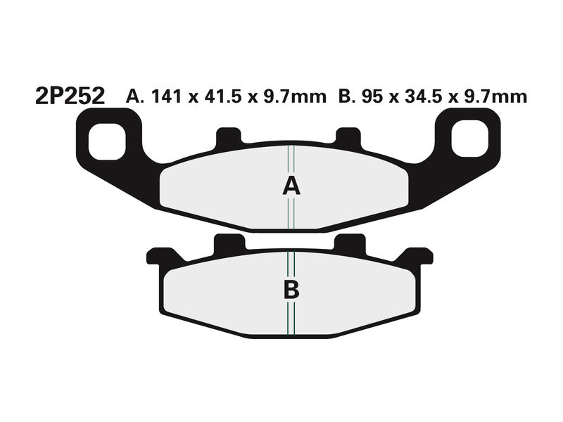 NISSIN Street Halbmetallische Bremsbeläge - 2P-252NS