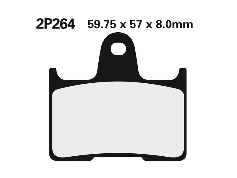 NISSIN Street Halbmetallische Bremsbeläge - 2P-264NS