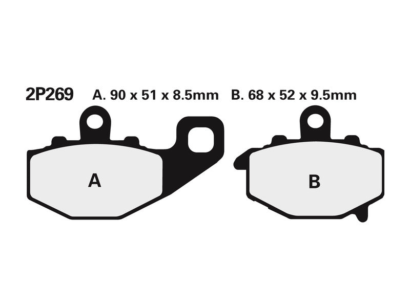 NISSIN Street Halbmetallische Bremsbeläge - 2P-269NS