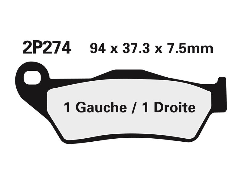 NISSIN Off-Road Halbmetallische Bremsbeläge - 2P-274GS