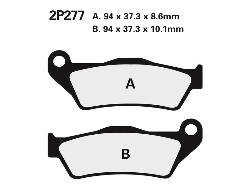 NISSIN Street Halbmetallische Bremsbeläge - 2P-277NS