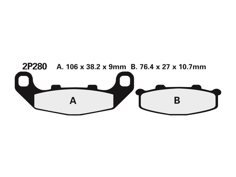 NISSIN Street Halbmetallische Bremsbeläge - 2P-280NS