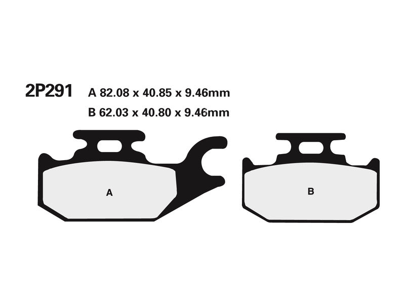 NISSIN Street Halbmetallische Bremsbeläge - 2P-291NS