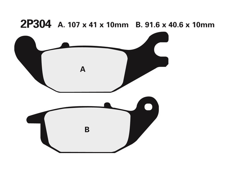 NISSIN Street Halbmetallische Bremsbeläge - 2P-304NS