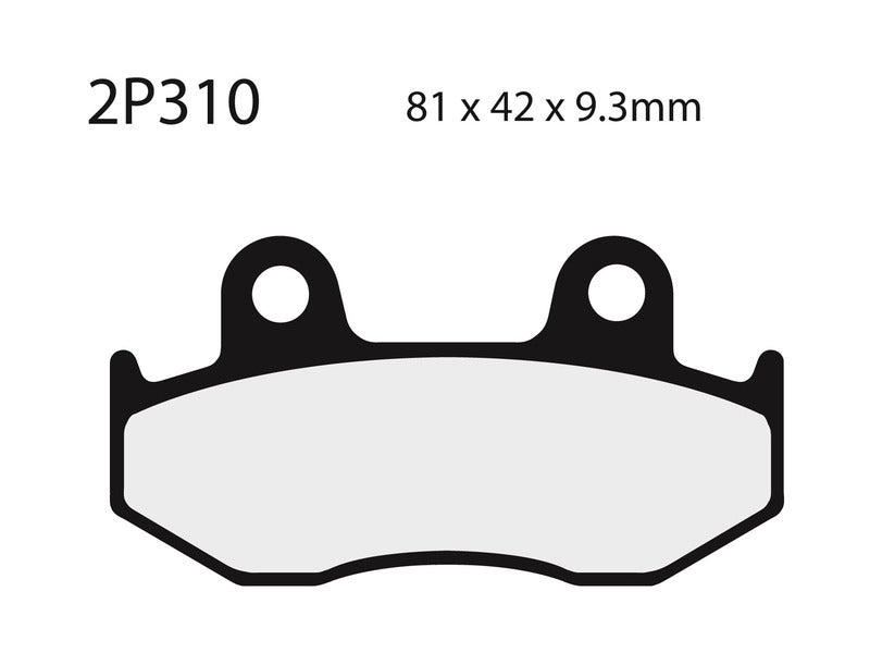 NISSIN Street Halbmetallische Bremsbeläge - 2P-310NS
