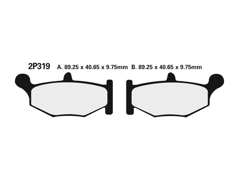 NISSIN Street Halbmetallische Bremsbeläge - 2P-319NS