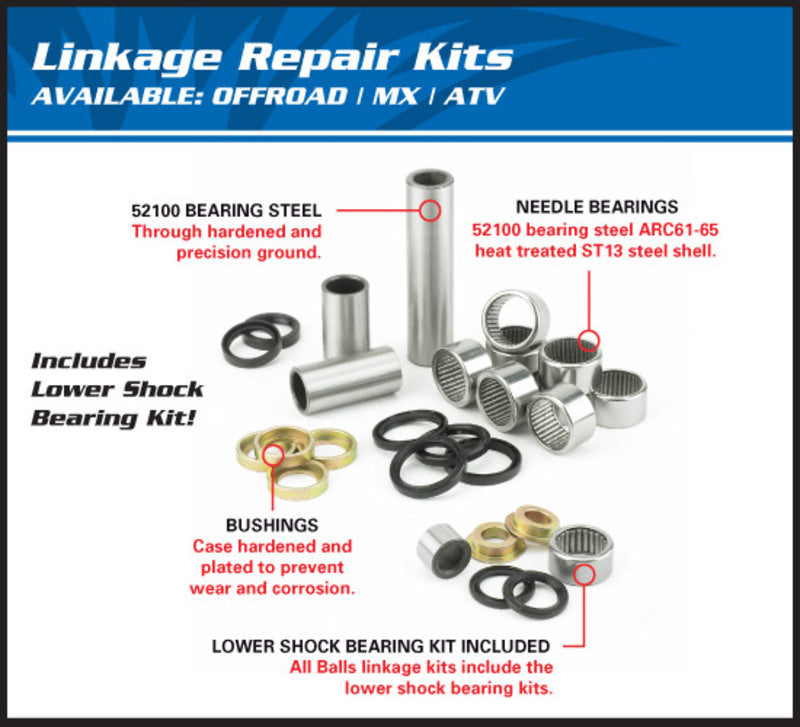 ALL BALLS Reparatursatz für Aufhängungsgestänge Suzuki DR350R/S/SE