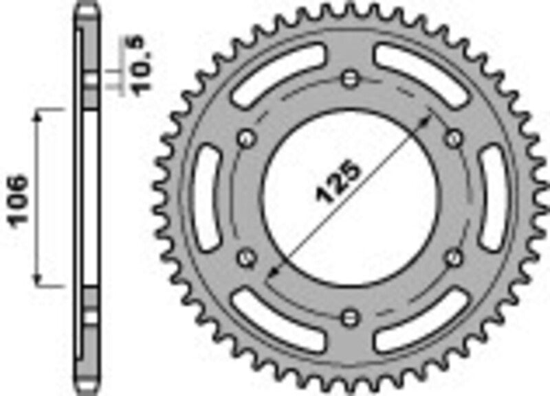 PBR Racing Ultraleichtes Aluminiumritzel hinten - 525
