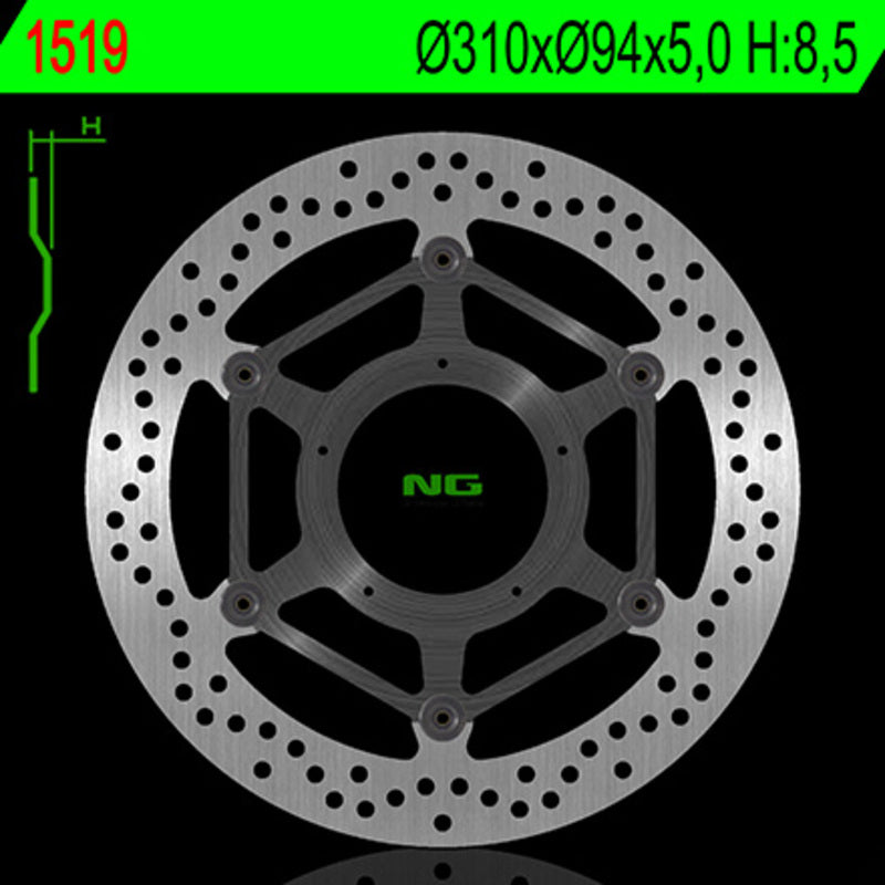 NG BRAKES Bremsscheibe schwimmend rund