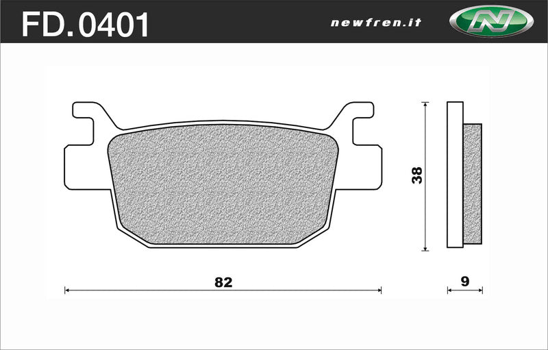 NEWFREN Scooter Organische Bremsbeläge - .FD.0401 BKS