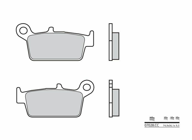 BREMBO Scooter Carbon Keramik Bremsbeläge - 07028CC