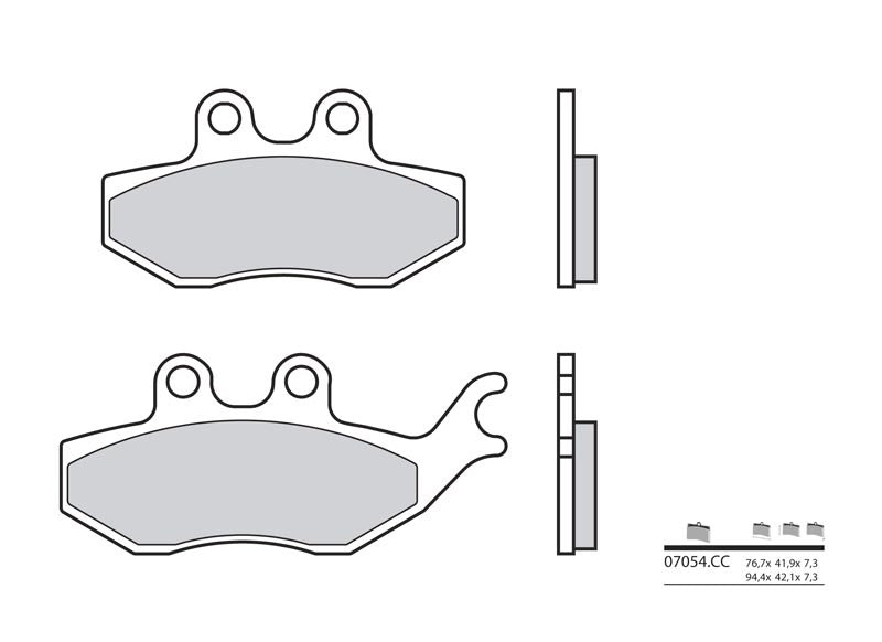 BREMBO Scooter Carbon Keramik Bremsbeläge - 07054CC