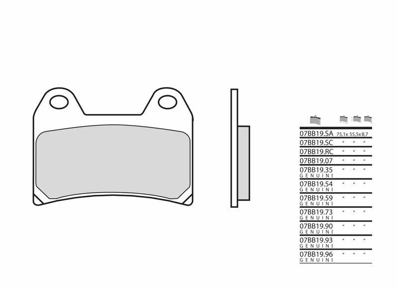 BREMBO Genuine Sintermetall Bremsbeläge - 07BB1959