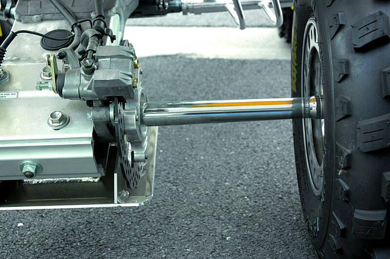 AXLE SET CRMO4130 +2 C/P TRX 450+HUB