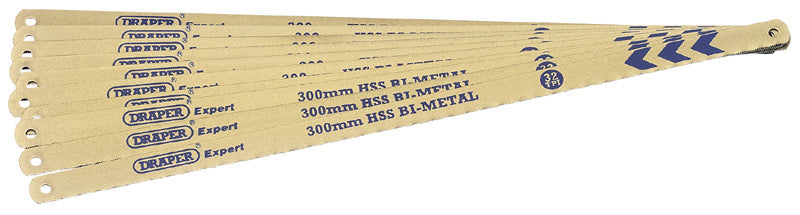 DRAPER Ersatzsägeblätter aus Bimetall für Metallsäge 10 Stück 300 mm lang