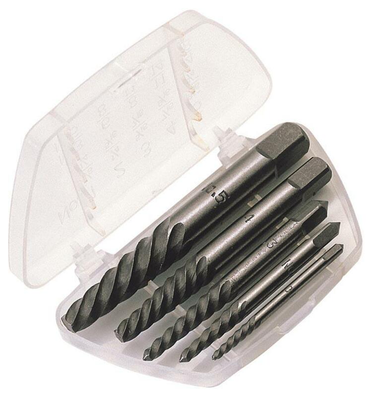 DRAPER Satz Schraubenausdreher Kohlenstoffstahl 3 mm bis 18 mm 5-teilig