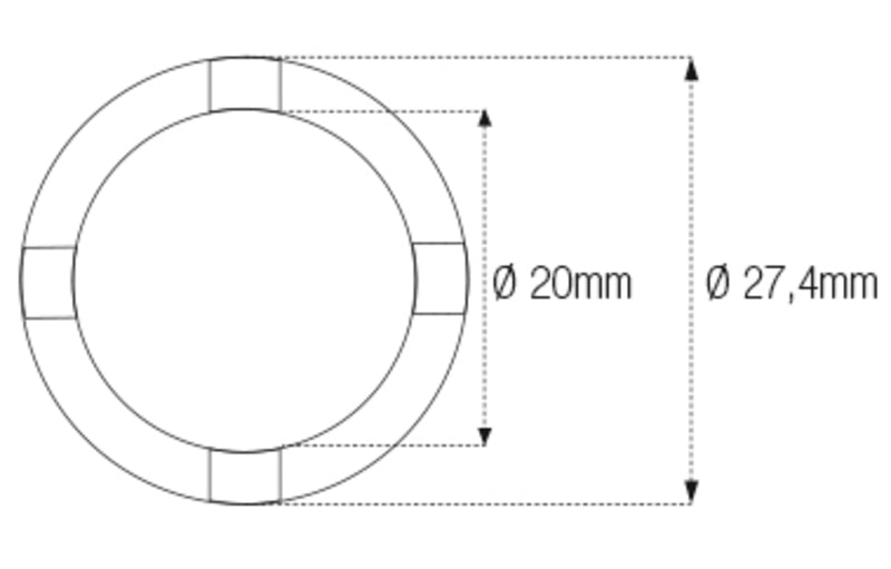 JMP Nutmuttern-Stecknuss für Schwinge/Rahmen Innen-Ø 20 mm/Außen-Ø 27,4 mm 4 Haken BMW