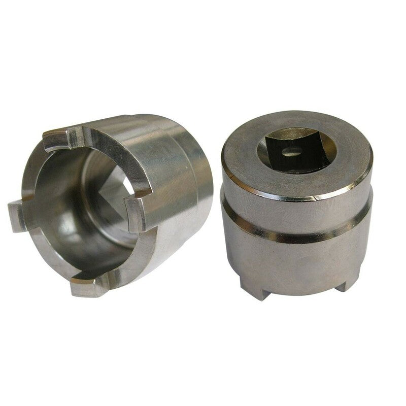 JMP Nutmuttern-Stecknuss für Schwinge/Rahmen Innen-Ø 28,5 mm/Außen-Ø 37 mm 4 Haken Kawasaki