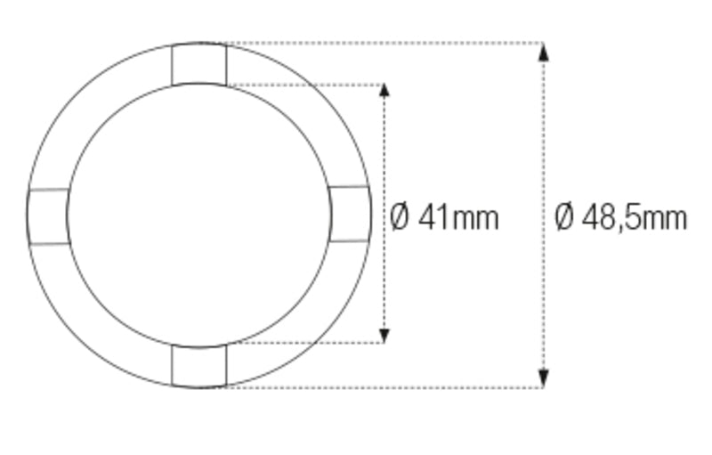 JMP Nutmuttern-Stecknuss für Lenkkopf Innen-Ø 41 mm/Außen-Ø 48,5 mm 4 Haken Honda
