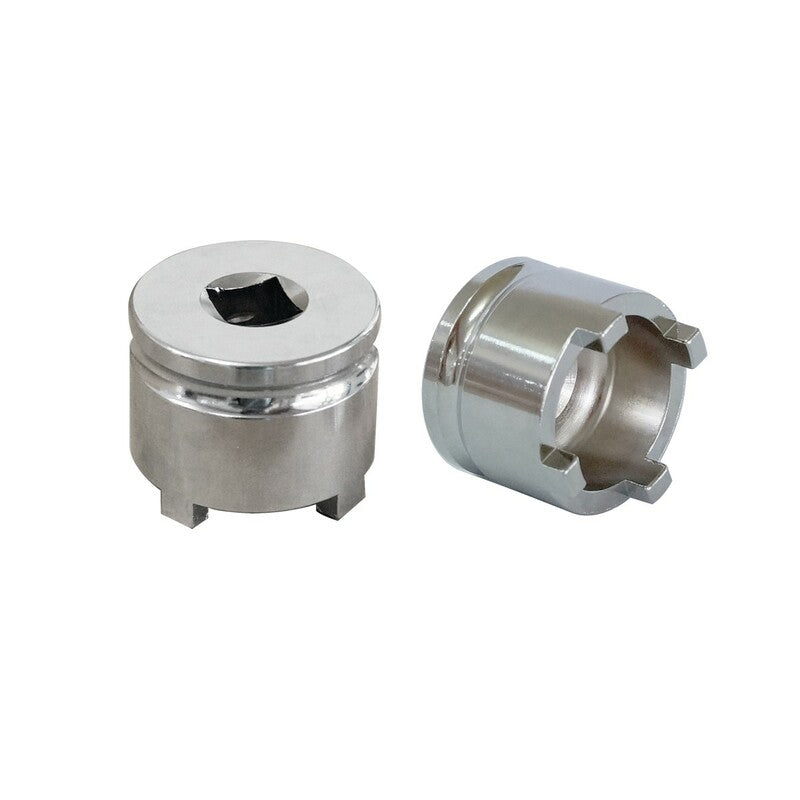 JMP Nutmuttern-Stecknuss für Schwinge/Rahmen Innen-Ø 34 mm/Außen-Ø 43 mm 4 Haken Kawasaki