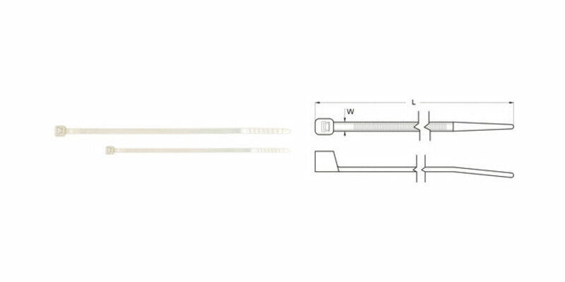 BIHR Nylonschellen 2,5 x 100 mm weiss 100 Stück