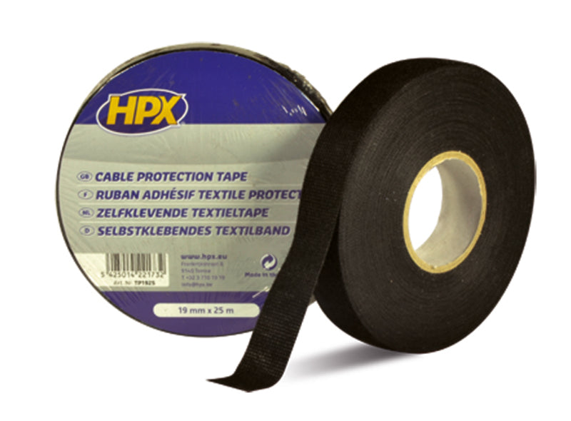 HPX Klebeband Baumwolle schwarz 19 mm x 25 m
