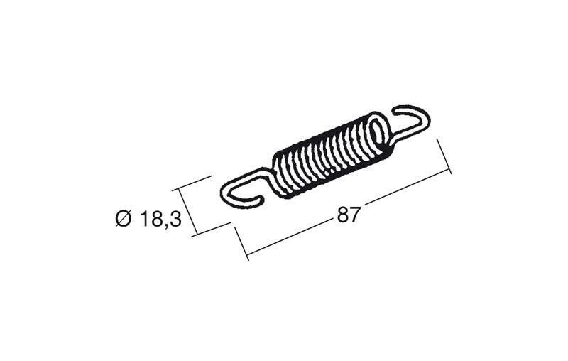 BUZZETTI Feder 87x18,3mm für Mittelständer - Peugeot