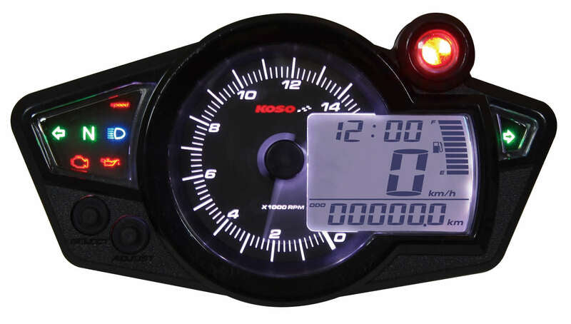 KOSO Multifunktions-TachometerRX1N+ GP Style II Hintergrund schwarz Universal